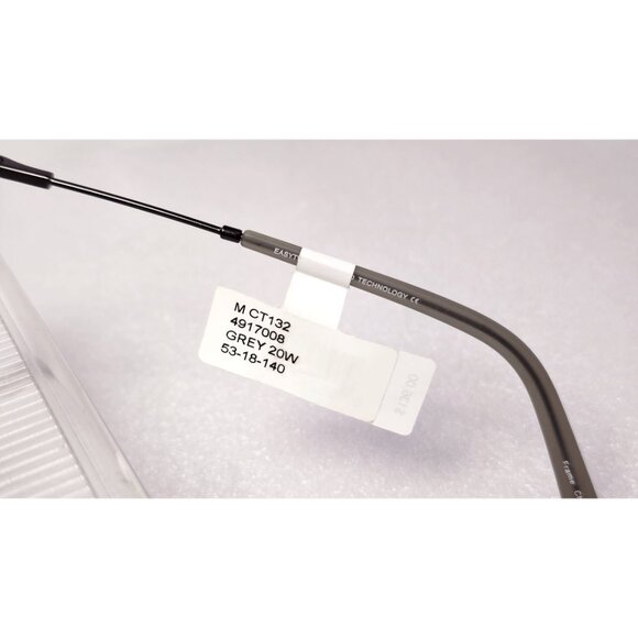 Black Wire Full Rim EasyTwist Bendy Polarized Clip-on Eyeglasses 53-18-140 NWT - Picture 9 of 12